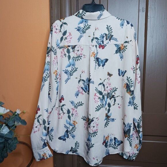 H&M Women's US 6 Multicolor Button Down Shirt Blouse - Picture 2 of 10